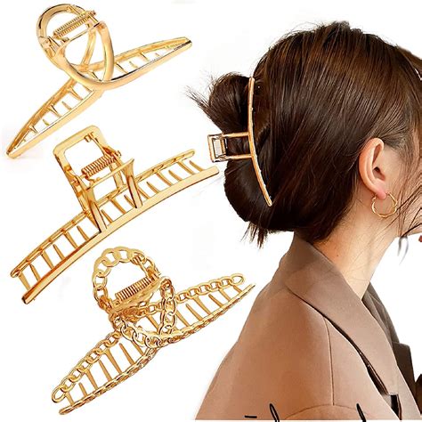 Vaghbhatt Large Metal Hair Clips 